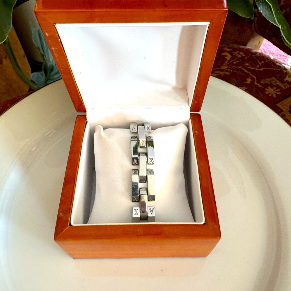 Vintage Armani Exchange geometric link bracelet